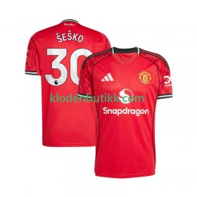 Manchester United Benjamin Sesko 30 Hjemme Fotballdrakt 2025/26 Kortermet